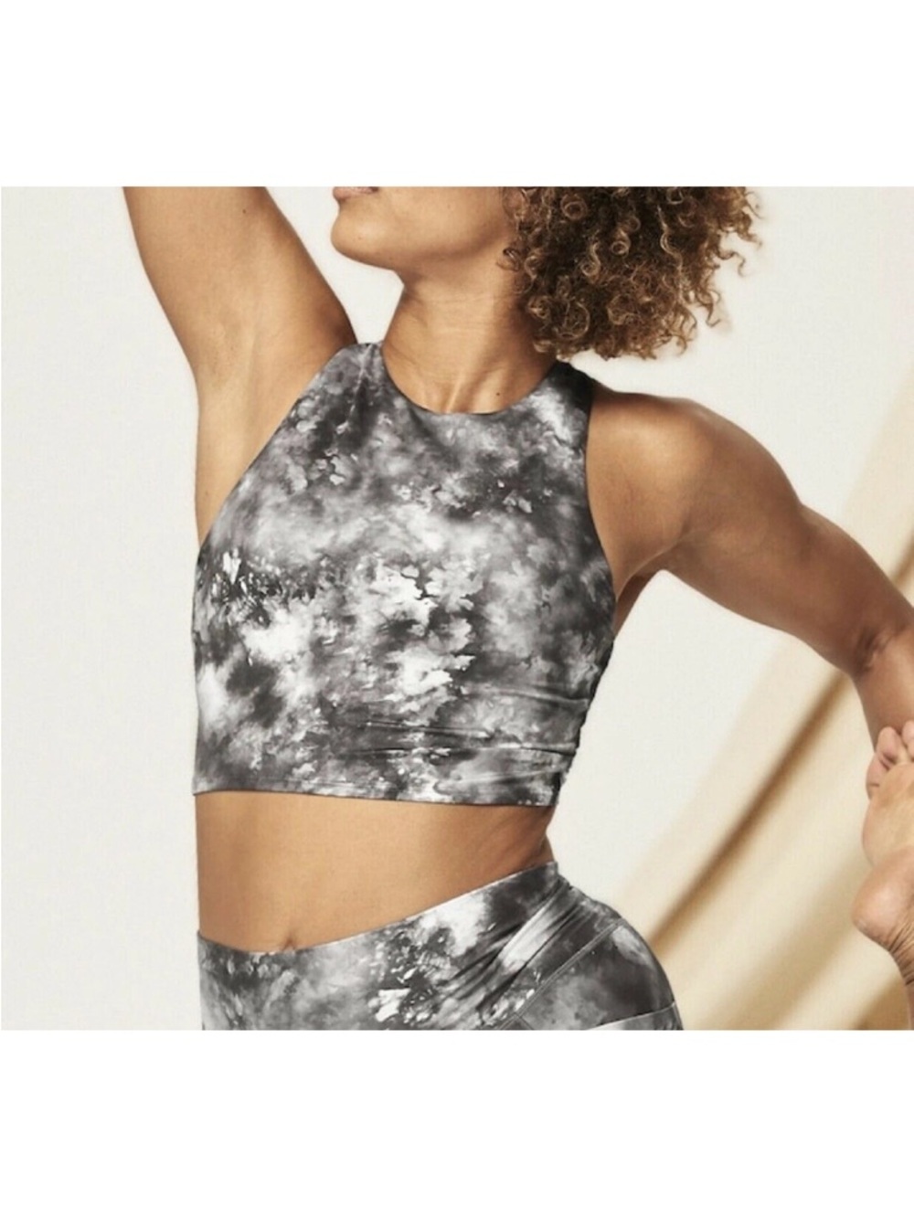 Athleta Printed Conscious Crop A-C Workout Top Medium